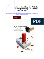 Ebook SQL Antipatterns Avoiding The Pitfalls of Database Programming 1St Edition Bill Karwin Online PDF All Chapter