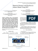 Detection of Obstacle Distance and Position in Surveillance Radar Using IOT