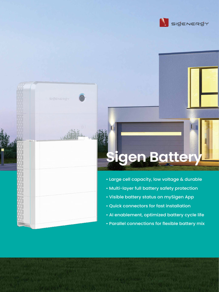 Sigen Battery Overview and Features | PDF