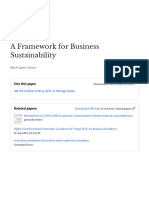 A Framework For Business Sustainability