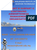 M10.7 Continuing Airworthiness Management Organisation (Part M Subpart G) Power Notes