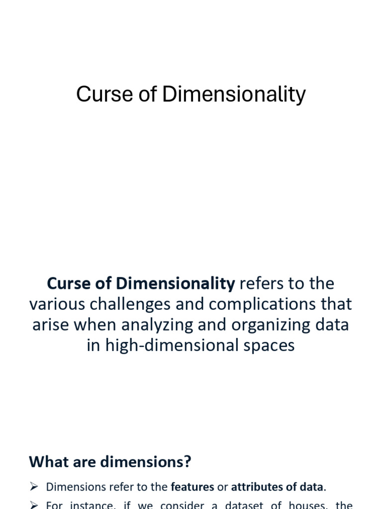 Curse of Dimensionality | PDF