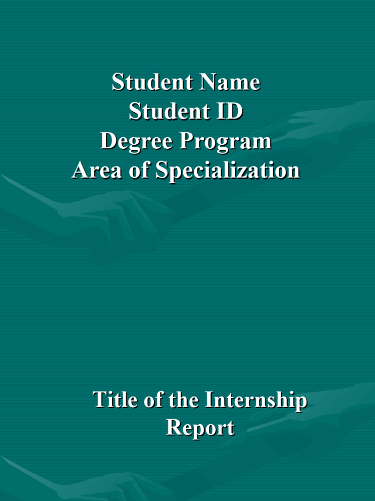 Presentation template internship report pdf errors and residuals