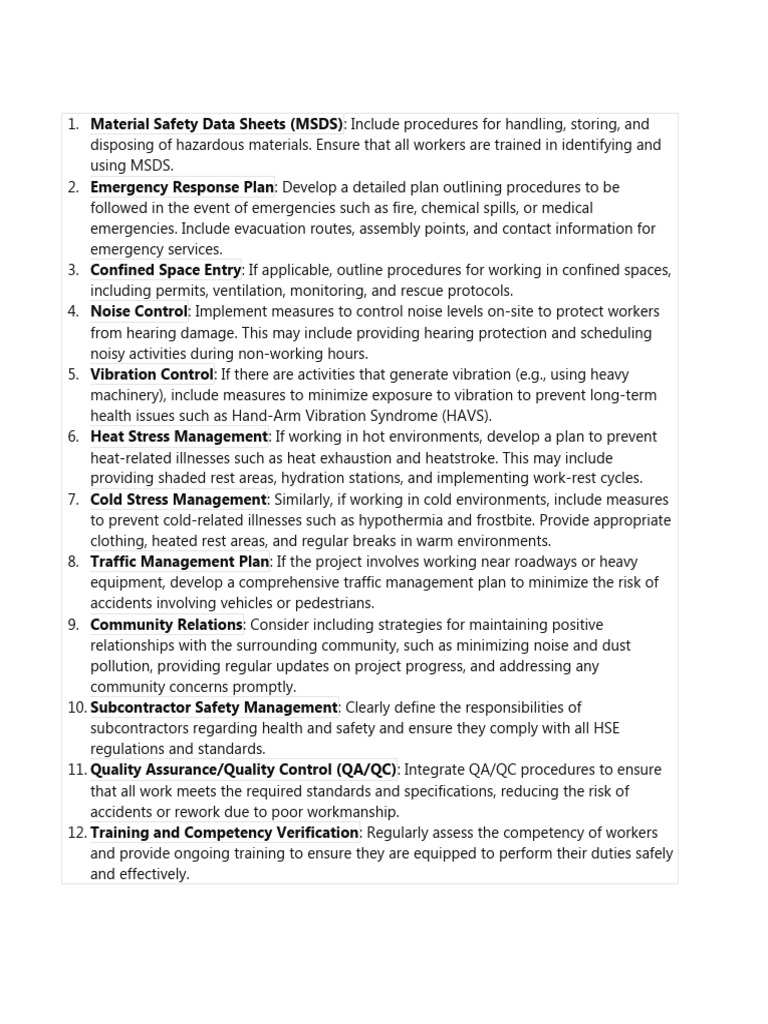 Comprehensive Workplace Safety Guidelines | PDF | Quality Assurance ...