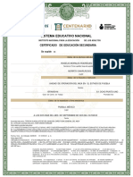 Sistema Educativo Nacional: Certificado de Educación Secundaria