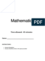 6 Mathematics Paper