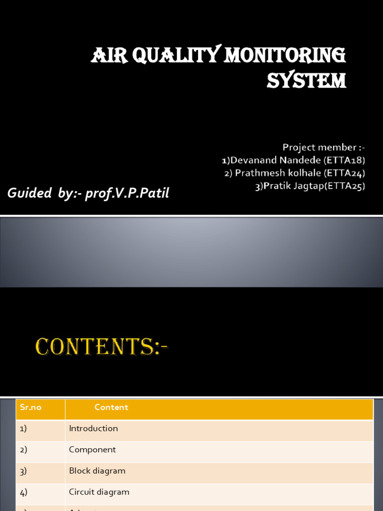 Air Quality Monitoring System | PDF | Air Pollution | Environmental ...
