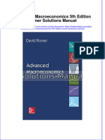 Full Advanced Macroeconomics 5Th Edition Romer Solutions Manual Online PDF All Chapter