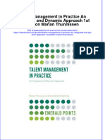 Talent Management in Practice An Integrated and Dynamic Approach 1St Edition Marian Thunnissen Online Ebook Texxtbook Full Chapter PDF