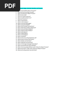 Record To Report Interview Questions and Answers