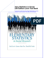 Full Elementary Statistics in Social Research 12Th Edition Levin Test Bank Online PDF All Chapter