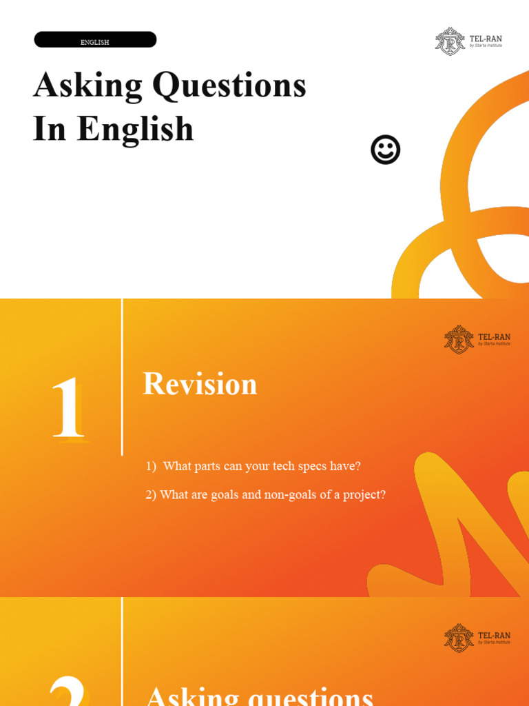 L7. Asking Questions in English | PDF