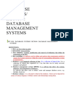DIT 0201-HCT0104-Database Notes