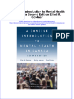 Full Ebook of A Concise Introduction To Mental Health in Canada Second Edition Elliot M Goldner Online PDF All Chapter