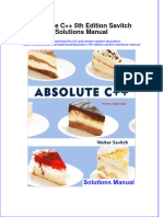 Full Absolute C 5Th Edition Savitch Solutions Manual Online PDF All Chapter