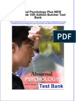 Full Abnormal Psychology Plus New Mypsychlab 15Th Edition Butcher Test Bank Online PDF All Chapter