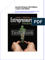 Full Entrepreneurial Finance 4Th Edition Leach Test Bank Online PDF All Chapter