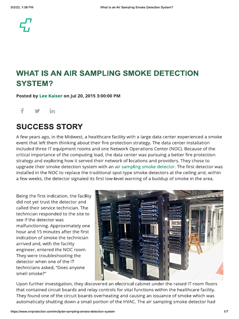 Air Sampling Smoke Detection System PDF