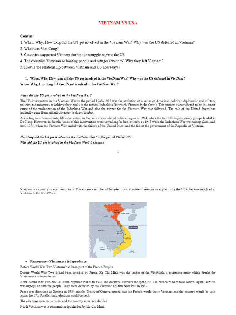 Vietnam War: Causes and Consequences | PDF | Viet Cong | Vietnam War