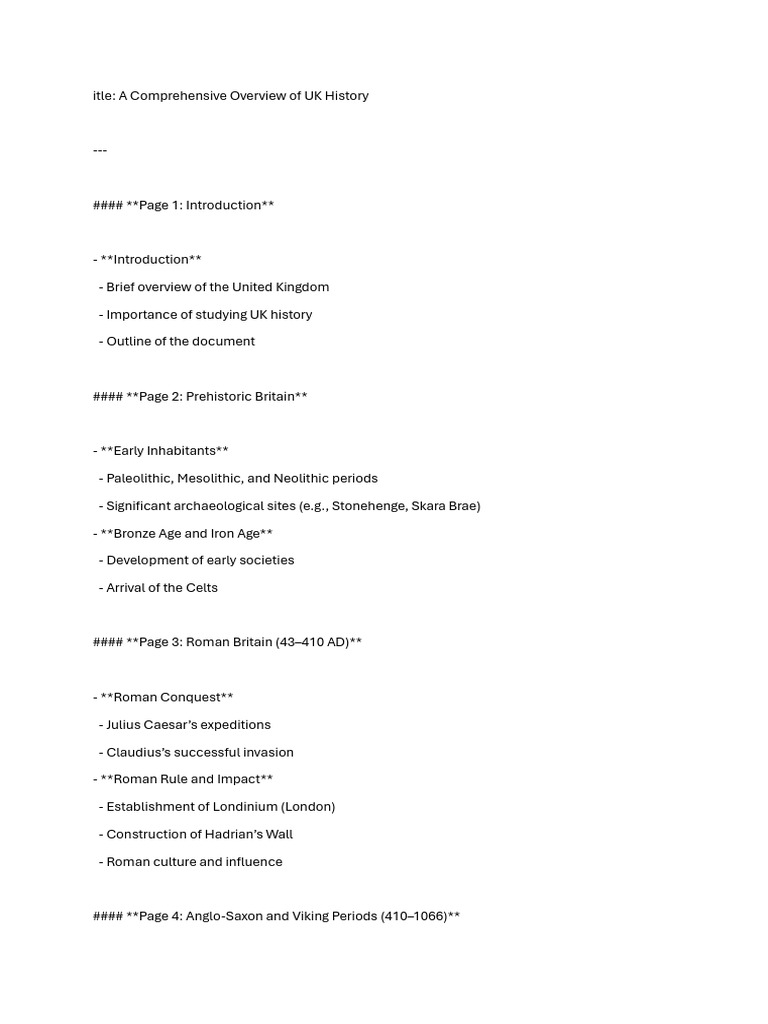 UK History: A Comprehensive Overview | PDF | House Of Tudor | England