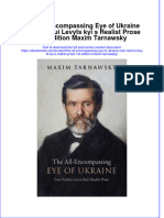 The All Encompassing Eye of Ukraine Ivan Nechui Levyts Kyi S Realist Prose 1St Edition Maxim Tarnawsky Online Ebook Texxtbook Full Chapter PDF