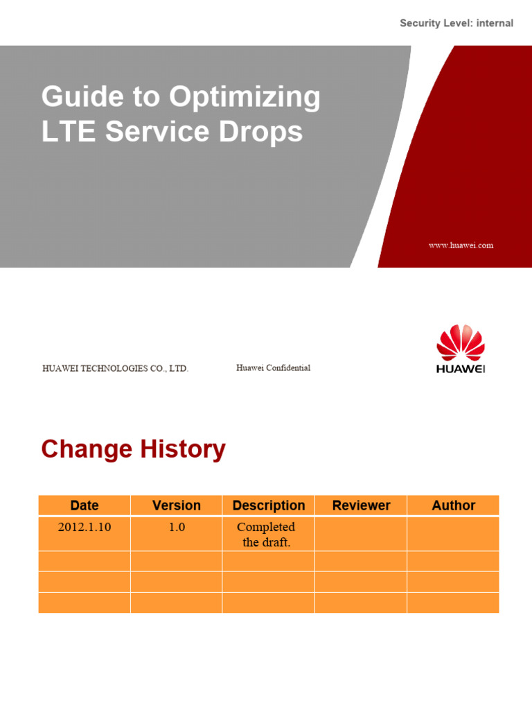 LTE Call Drop Optimization Guide | PDF | Information And Communications ...