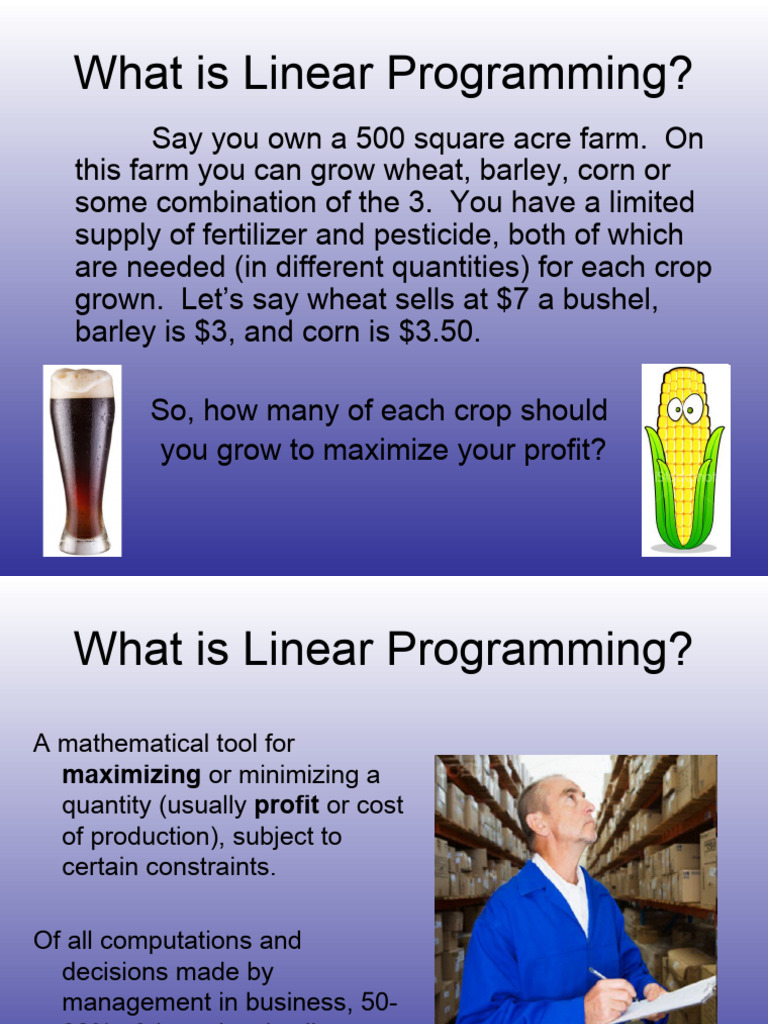 What Is Linear Programming? | PDF | Linear Programming | Mathematical ...