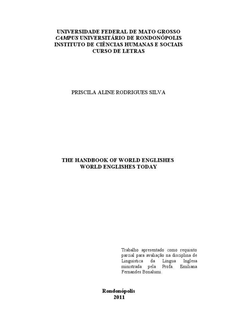 Understanding World Englishes Today | PDF | English Language | Linguistics