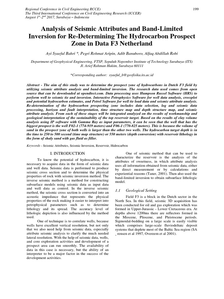 Seismic Attributes 1 Pdf Reflection Seismology Sedimentary Rock