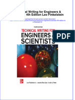 Ebook Technical Writing For Engineers Scientists 4Th Edition Leo Finkelstein 2 Online PDF All Chapter