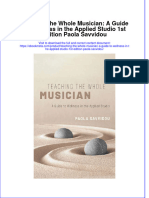 Ebook Teaching The Whole Musician A Guide To Wellness in The Applied Studio 1St Edition Paola Savvidou Online PDF All Chapter
