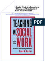 Ebook Teaching in Social Work An Educators Guide To Theory and Practice 2Nd Edition Jeane Anastas Online PDF All Chapter
