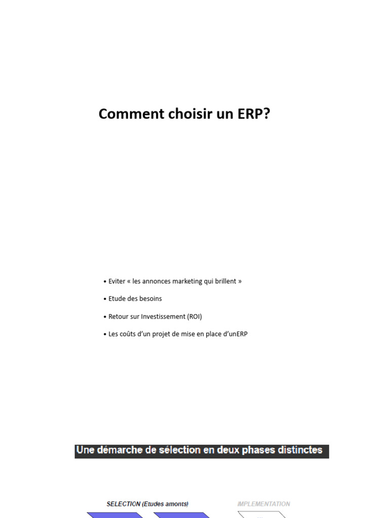 Guide pour choisir un ERP efficace | PDF | Progiciel de gestion intégré ...