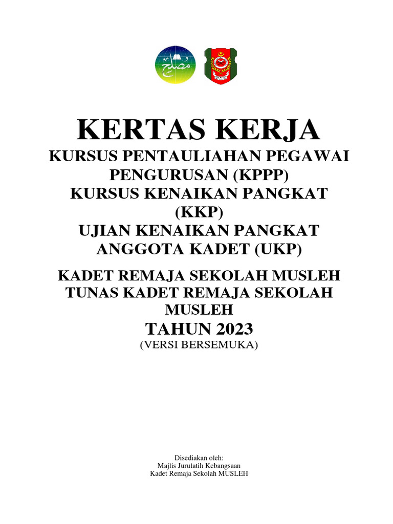 Kertas Kerja KPPP KKPP Ukpp 2023.edited 19 Julai 2023 | PDF