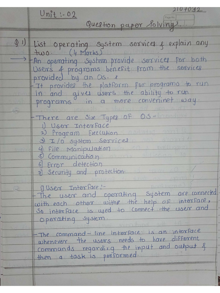 OS Unit 2 | PDF