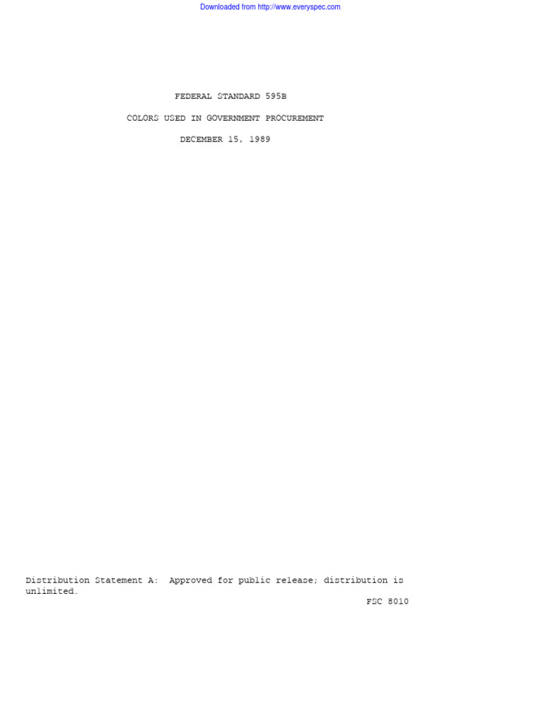Federal Standard 595B Color Guide | PDF | Color | Pigment