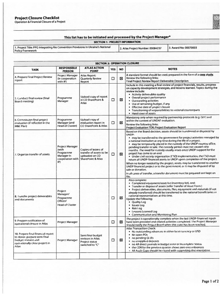 Project Closure Types
