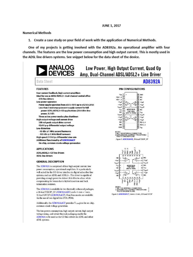 Numerical Methods in ADSL Systems | PDF | Applied Mathematics
