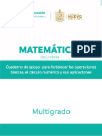 Cuaderno de Apoyo para Fortalecer Las Operaciones Básicas, El Cálculo Numérico y Sus Aplicaciones