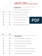 Microsoft Word - Checklist For Test Items
