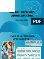 Rol Del Psicólogo Organizacional: Ingrid Gómez