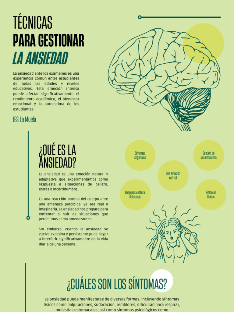 Técnicas para Manejar la Ansiedad Escolar | PDF | Ansiedad | Las emociones