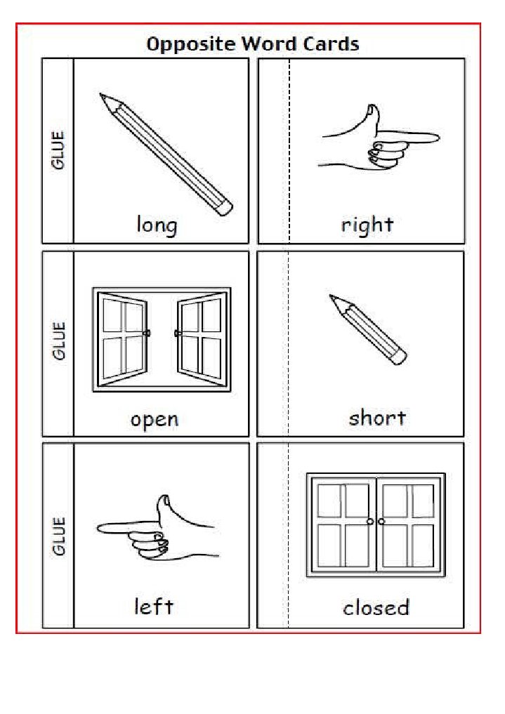 Opposite Word Cards | PDF