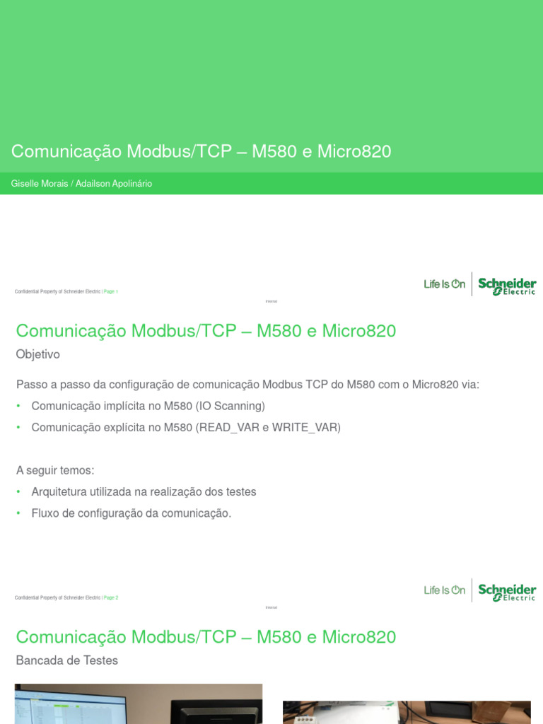 Configuração Modbus TCP: M580 e Micro820 | PDF | Arquitetura de ...