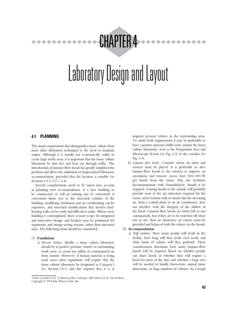Cac004 Laboratory Design and Layout | PDF | Sterilization (Microbiology ...