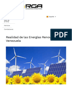 Realidad de Las Energías Renovables en Venezuela - RGA Ingeniería