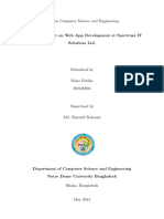 Internship Report On Web App Development