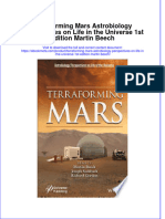 Ebook Terraforming Mars Astrobiology Perspectives On Life in The Universe 1St Edition Martin Beech Online PDF All Chapter