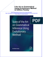 Ebook State of The Art On Grammatical Inference Using Evolutionary Method 1St Edition Pandey Online PDF All Chapter