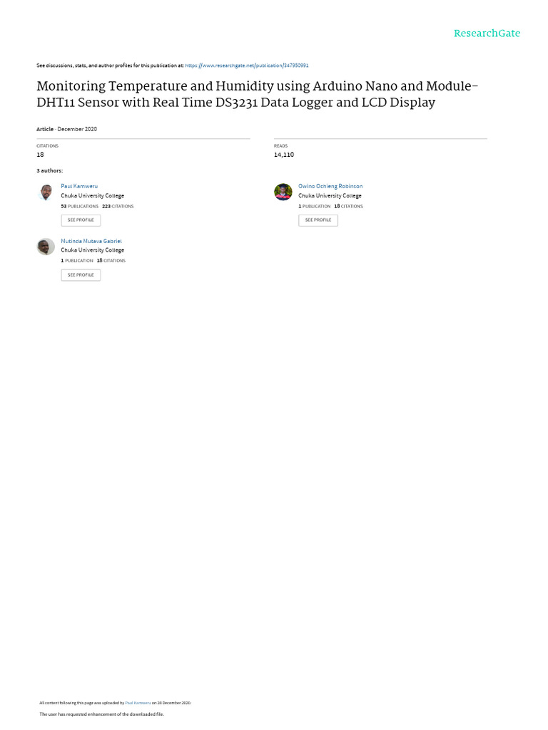 Monitoring Temperature and Humidity Using Arduino Nano and Module dht11 ...